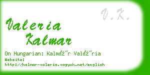 valeria kalmar business card